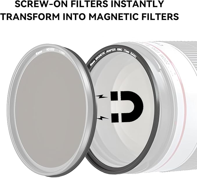 Kase 95mm Magnetic Screw in Adapter Ring Kit, Brass Magnetic to Threaded Filter - Image 4