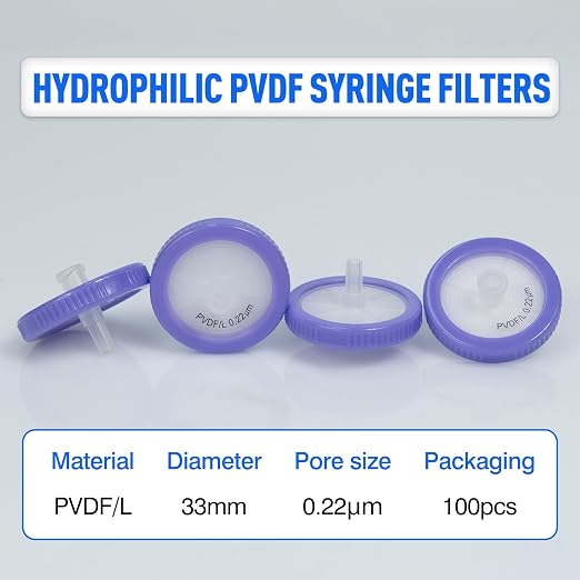 Syringe Filters Hydrophilic PVDF 33 mm 0.22 um - Image 2