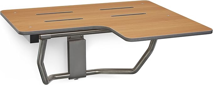 Seachrome 28" x 22.5” Teak Reversible Folding Transfer Tub/Shower Seat, ADA Compliant