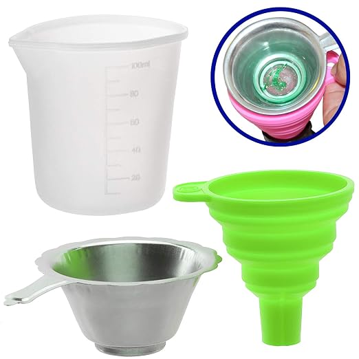 OIIKI 3D Printer Resin Filter, Stainless Resin Filter Cup + Silicone Funnel + by OIIKI
