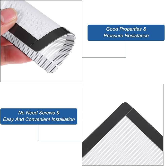 MECCANIXITY 3PCS PC Dust Filter, 90x90mm Magnetic Frame PVC Computer Case - Image 4