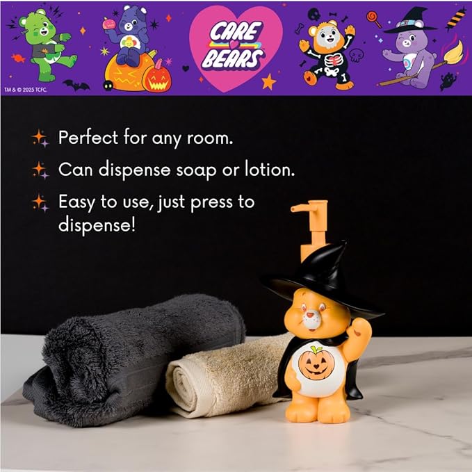 Care Bears Cheer Bear Wicked Witch Halloween Soap/Lotion/Hand Sanitizer Resin Pump Dispenser, 13.93 Ounces, (Officially Licensed Product) by Franco Collectibles