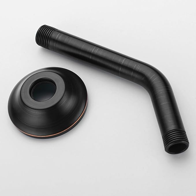 BESTILL Wall Mounted 6 Inch Extension Shower Head Arm, Shower Arm and Flange Included, Oil Rubbed Bronze