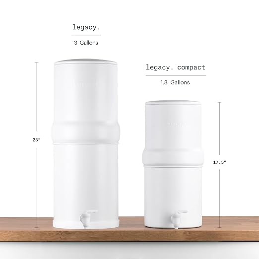 Boroux Compact Gravity-Fed Countertop Stainless Steel Water Filter System | 1.8 - Image 2