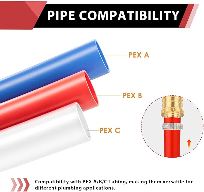 10-Pack EFIELD Barb Crimp Pex 3/4 Inch x 3/4 Inch NPT Male Adapter NPT Brass - Image 3