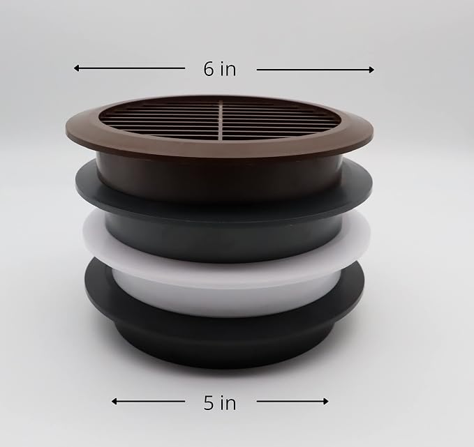Graphite/Gray 5" Inch Round Ventilation Grille - Image 7
