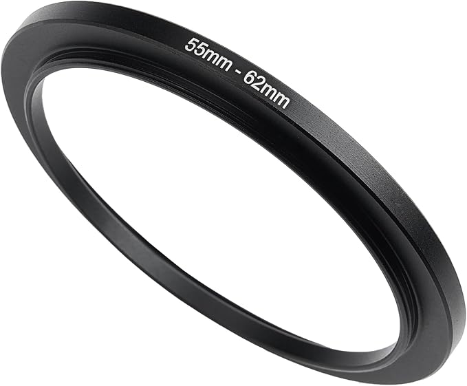 55mm to 62mm Step-Up Ring Filter Adapter, Metal Ring Step-Up Rings Adapter by BETUYESS