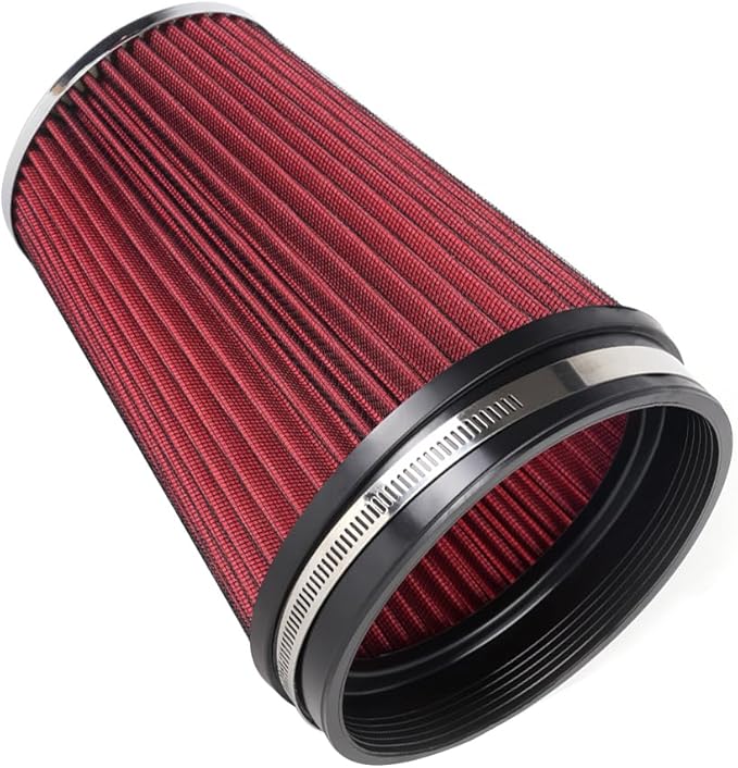 6" Inlet Cold Air Intake Filter Cone Replacement Performance Washable Clamp-On by MUGERACING