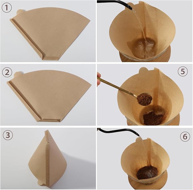 200 Count #4 Cone Coffee Filters 8-12 Cups, Disposable Coffee Filters 4 Cone - Image 4