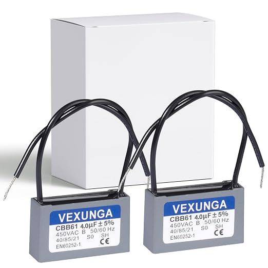 VEXUNGA CBB61 Fan Capacitor 4uF 450 Volt Ceiling Fan Capacitors Replacement by VEXUNGA