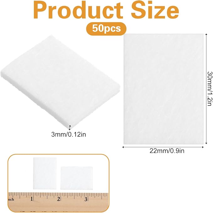 50Pcs Unscented Aroma Pads, Essential Oil Replacement Microfiber Pad, | Aroma - Image 6