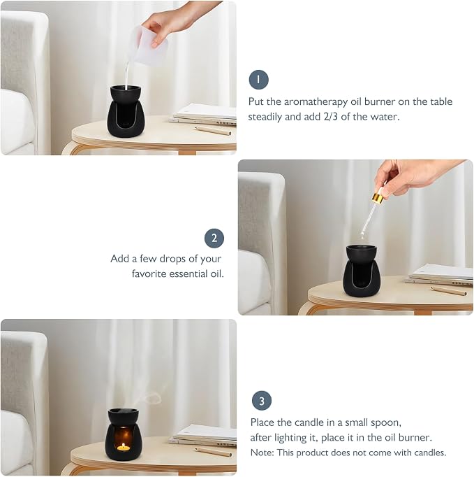 WD&CD Ceramic Tea Light Candle Holder Essential Oil Burner Tealight Aroma - Image 4