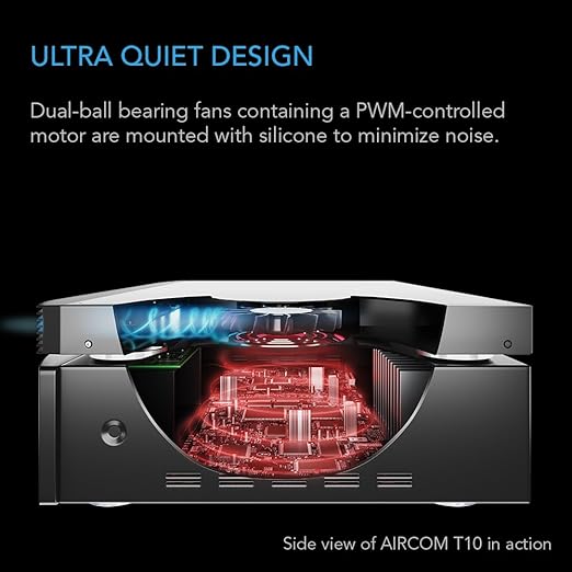 AC Infinity AIRCOM S10, Quiet Cooling Blower Fan System 17" Front-Exhaust - Image 4