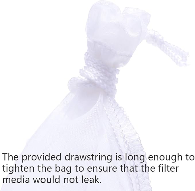 ALEGI Media Filter Bag Aquarium Extra Fine, Reusable 180 Micron Drawstring Mesh - Image 6