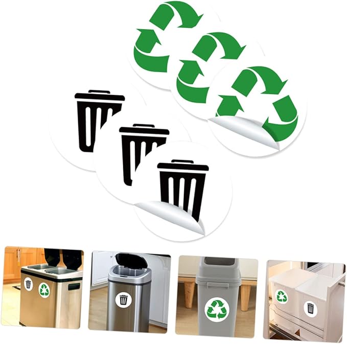 Waste Sorting Labels for Garbage Bin PVC Sticker Decals for Kitchen Recycling - Image 4