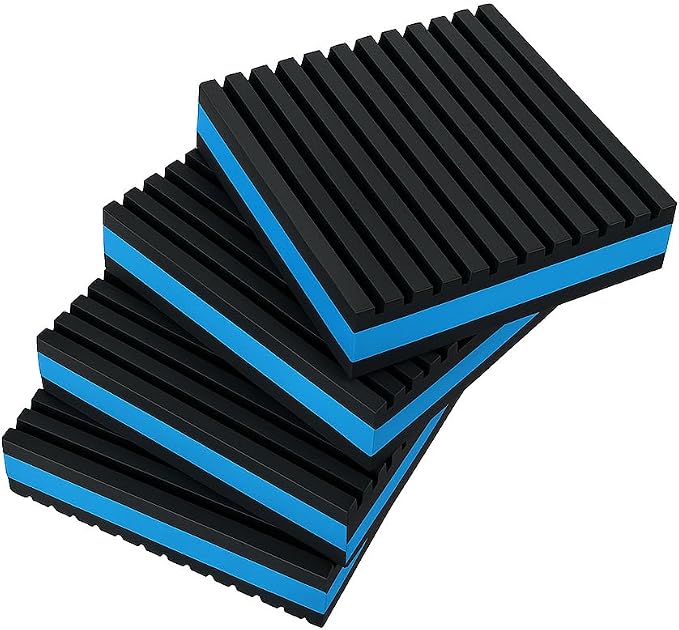 4P Anti Vibration Pads 4'' X 4'' X 7/8" Sound Isolation Ribbed Rubber Mats - Image 8