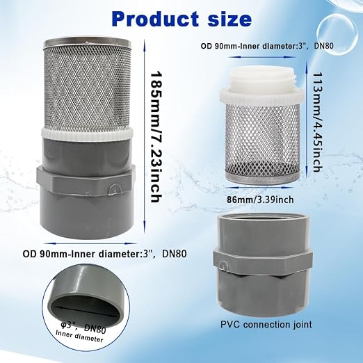 3" Stainless Steel Filter DN80 Suction Strainers Used to Remove Debris and - Image 4
