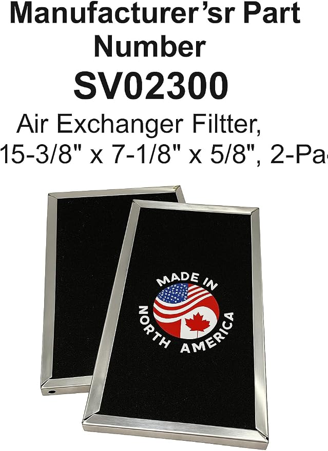 SV02300 Air Exchanger Filter, 15-3/8 x 7-1/8 x 5/8 inches - Image 2