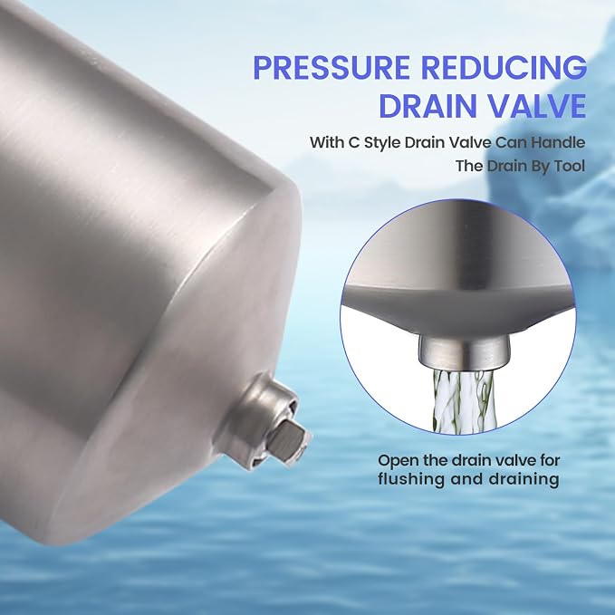 Amwater NSF/ANSI 42 Certification Big+ Stainless Steel Filter Housing - Image 7