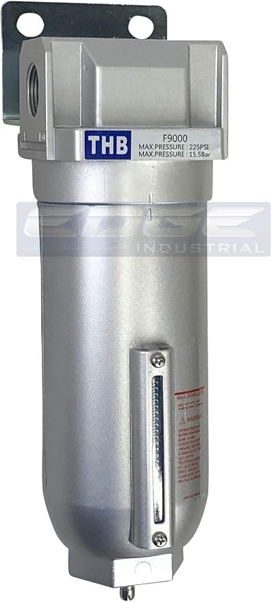 HEAVY DUTY INDUSTRIAL RATED HIGH FLOW PARTICULATE FILTER, IN-LINE WATER TRAP by THB