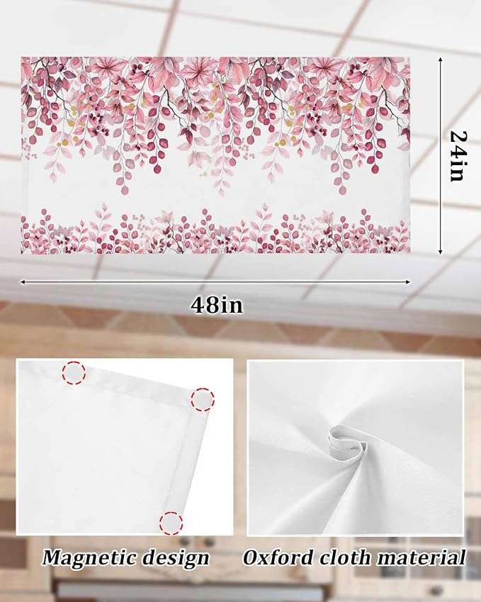 3 Pack Fluorescent Light Cover for Classroom Ceiling Light, Berry Branch Plant - Image 7