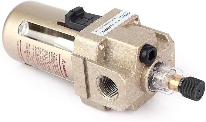 3/8" Compressed Air Line Filter, Air Compressor Drain Oil Mister Water Moisture - Image 2