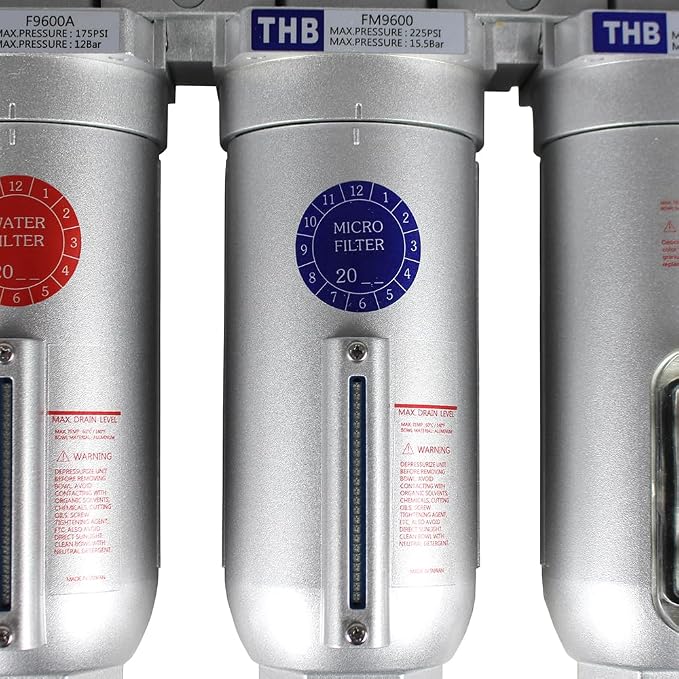 1" Inline Compressed Air Filter Desiccant Dryer Moisture Separator Trap Combo - Image 4