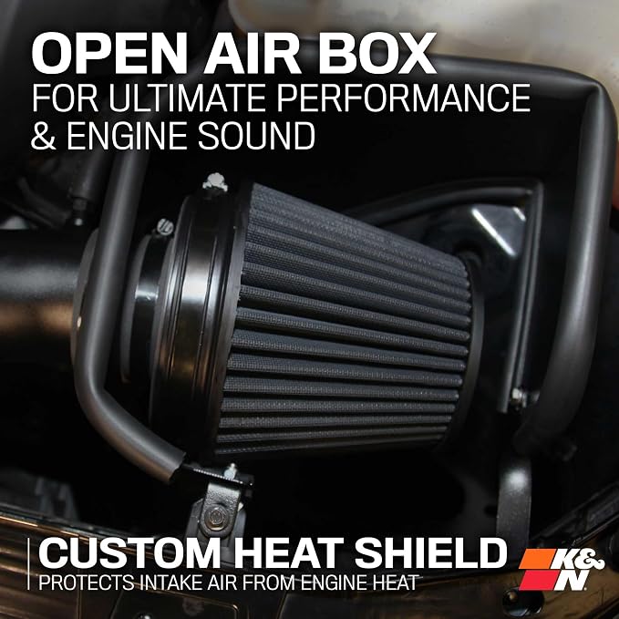 K&N Cold Air Intake System: Dry-Flow Air Filter, Increase Performance & - Image 7