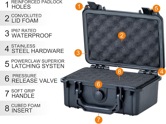MEIJIA Portable All Weather IP67 Waterproof Protective Case, Hard Case - Image 4