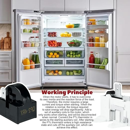 Refrigerator Compressor Relay and Overload Kit 2 Sets Refrigerator Starters - Image 5