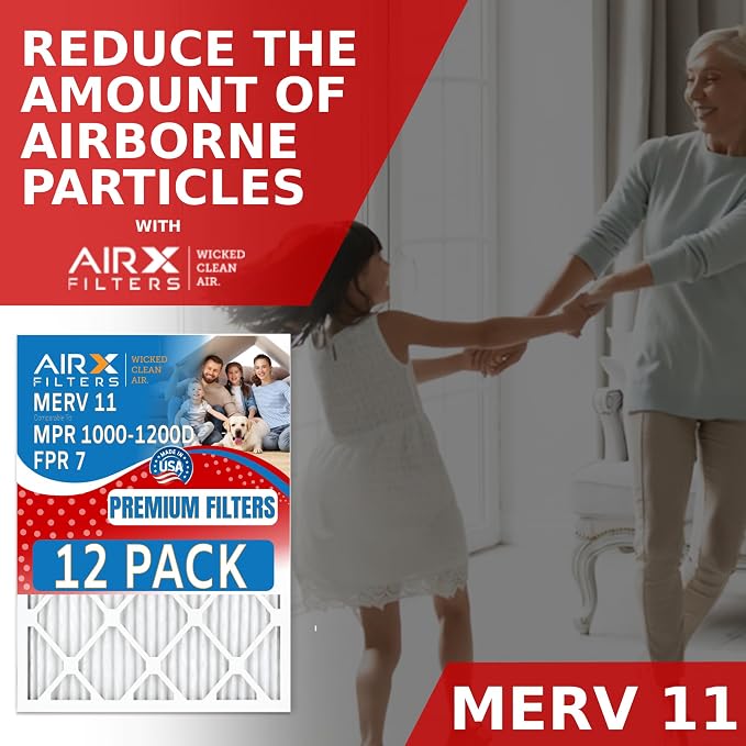 20x22x1 Air Filter MERV 11 Rating, 12 Pack of Furnace Filters Comparable to MPR - Image 4