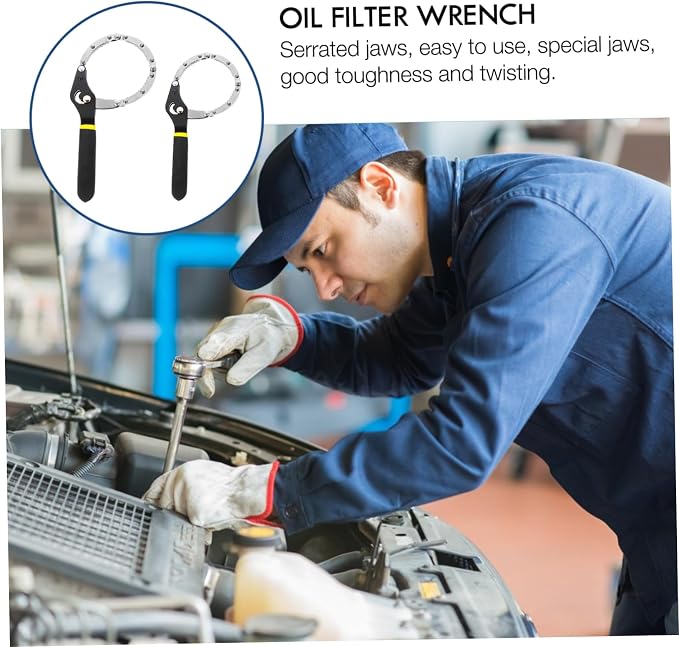 2pcs Adjustable Oil Filter Wrench Tool - Image 2