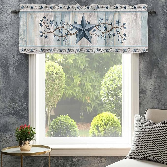 Texas Star Blue Curtain Valances - Image 4
