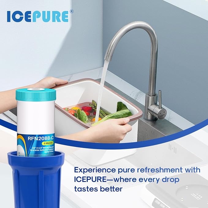 ICEPURE 20" x 4.5" GAC Filter, 5 Micron 20-Inch Whole House Granular Activated - Image 7