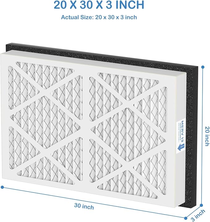 20x30x3 MERV 13 Pleated Air Filters Replacement Compatible - Image 5