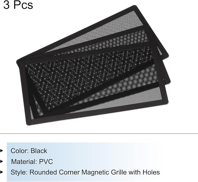 MECCANIXITY 3PCS PC Dust Filter, 240x120mm Magnetic Frame PVC Computer Case - Image 3
