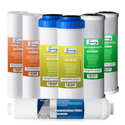 iSpring F7D 1-Year Reverse Osmosis Water Filter Replacement Cartridge Pack by iSpring
