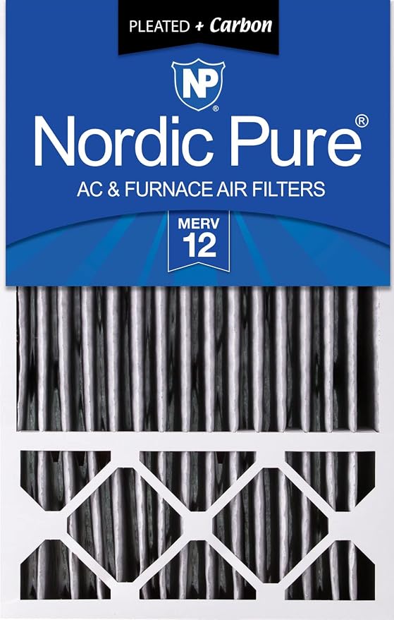 Nordic Pure 16x25x5 Honeywell Replacement Air Filters MERV 12 Plus Carbon 1 Pack by NordicPure