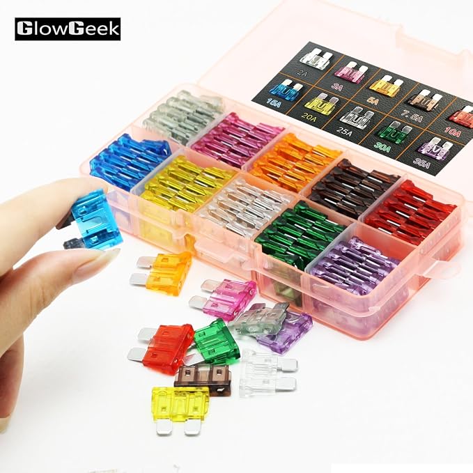 100pcs Assorted Auto Car Truck Standard Blade Fuse Assortment 2A 3A 5A 7.5 A - Image 3
