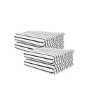 Italic Serene Ultraplush Cotton Bath Towels, 4-Pack (2 Sets of 2), White & Blue Stripes, Large, 800GSM, 100% Cotton, Heavy Duty, Resort Grade Towels (White & Blue Striped)