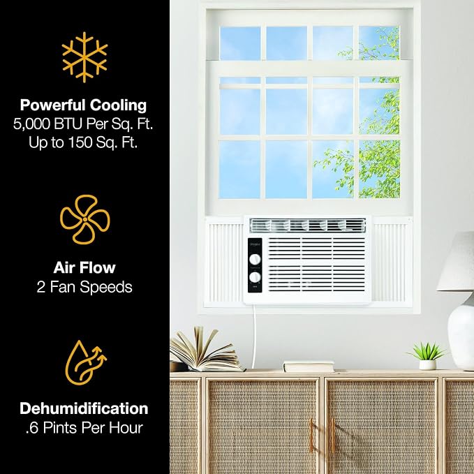 Whirlpool 5, 000 BTU 115V Window Air Conditioner & Dehumidifier - Image 5