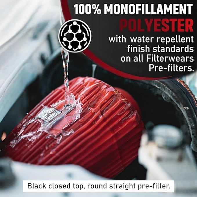 FILTERWEARS F154R Universal Water Repellent Cold Air Intake Pre-Filter - Image 4