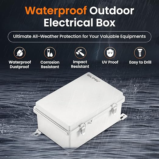 QILIPSU Junction Box IP67 Waterproof Plastic Electrical Enclosure Outdoor - Image 2