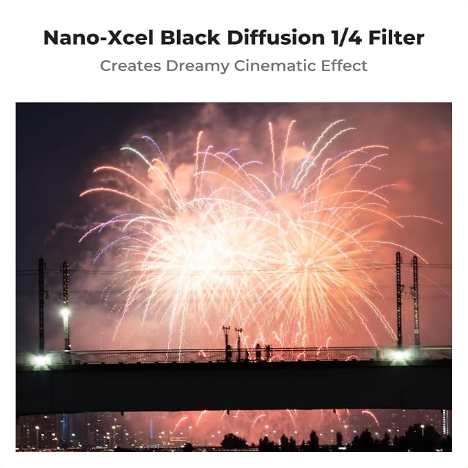 K&F CONCEPT 82mm Black Diffusion 1/4 Filter Mist Cinematic Effect Filter - Image 2