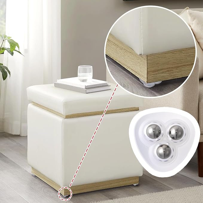 12 Pcs Mini Caster Wheels, Self Adhesive Caster Wheels, 360° Swivel Appliance - Image 5
