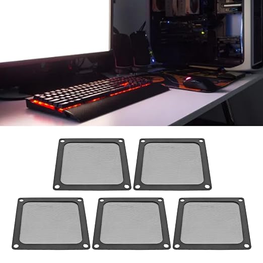 80mm x 80mm Computer Case Fan Dust Filter, PC Cooler Fan Dust Filter Cover - Image 5