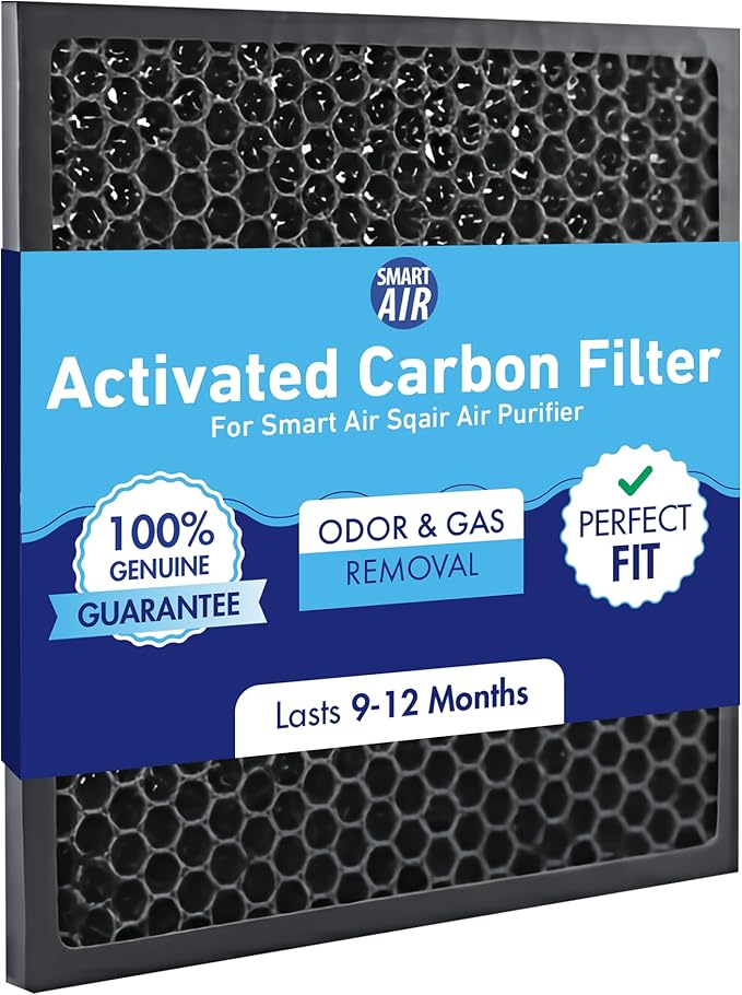 Smart Air Sqair Genuine Replacement Carbon Filter |Verified VOC & Odor by Unknown