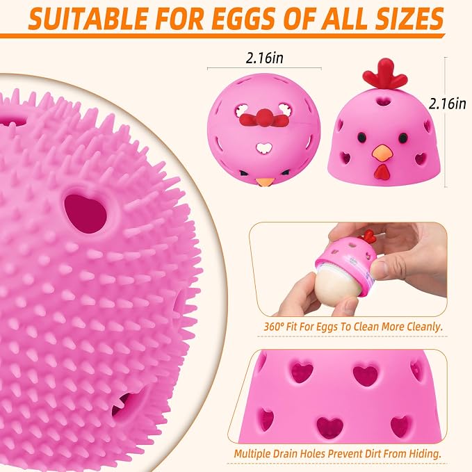 Egg Washer for Fresh Eggs, Egg Scrubber for Fresh Eggs, Egg Brush for Cleaning - Image 5