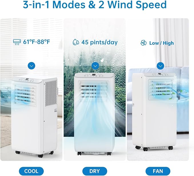 3-in-1 Portable Air Conditioner 8000BTU - Image 2