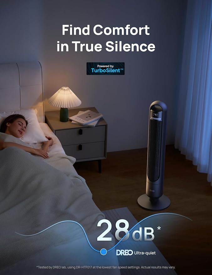 DREO Tower Fan for Bedroom, 90° Oscillating Standing Fans for Room - Image 4